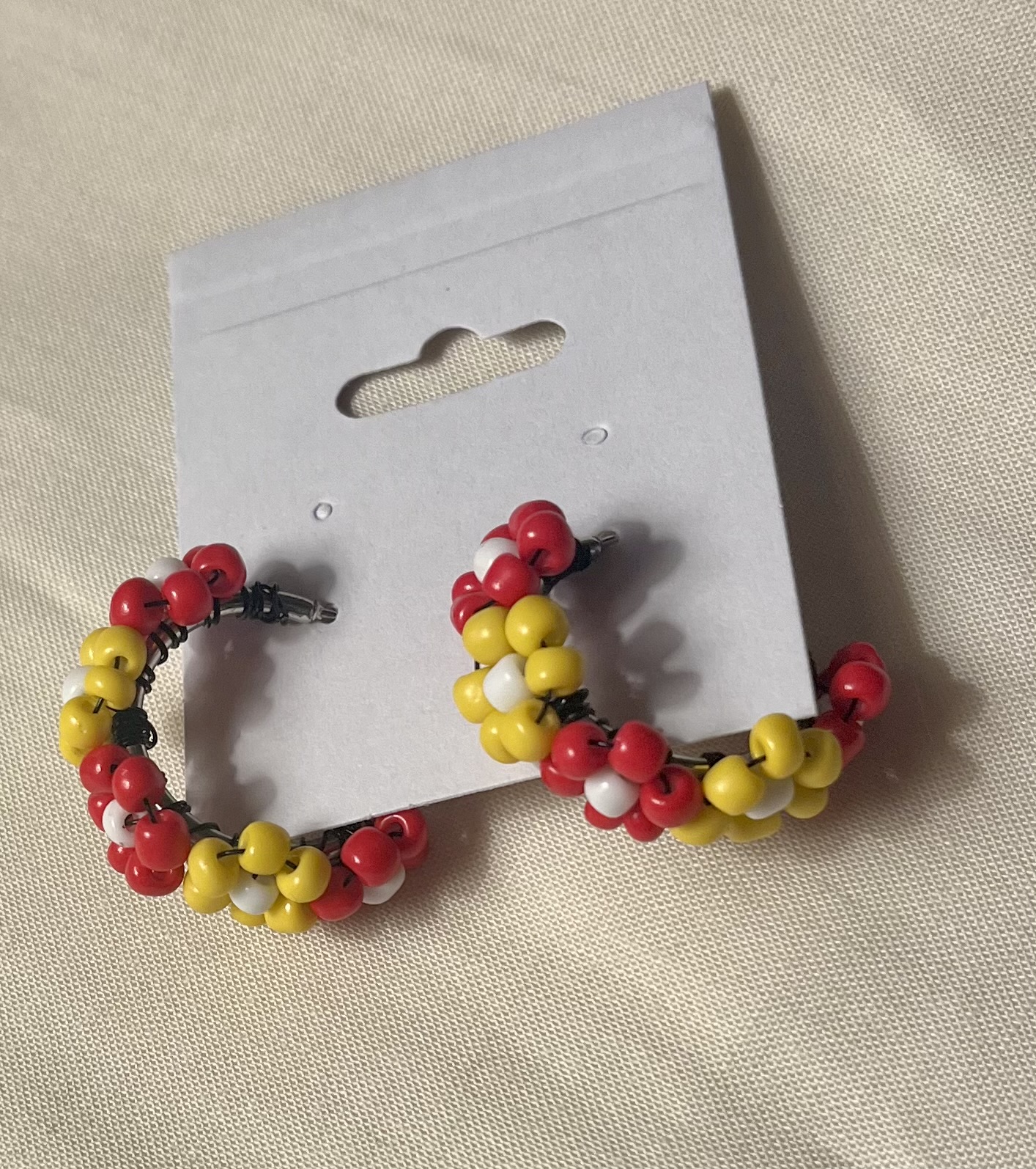 KCChiefsFlowerHoop_Earrings